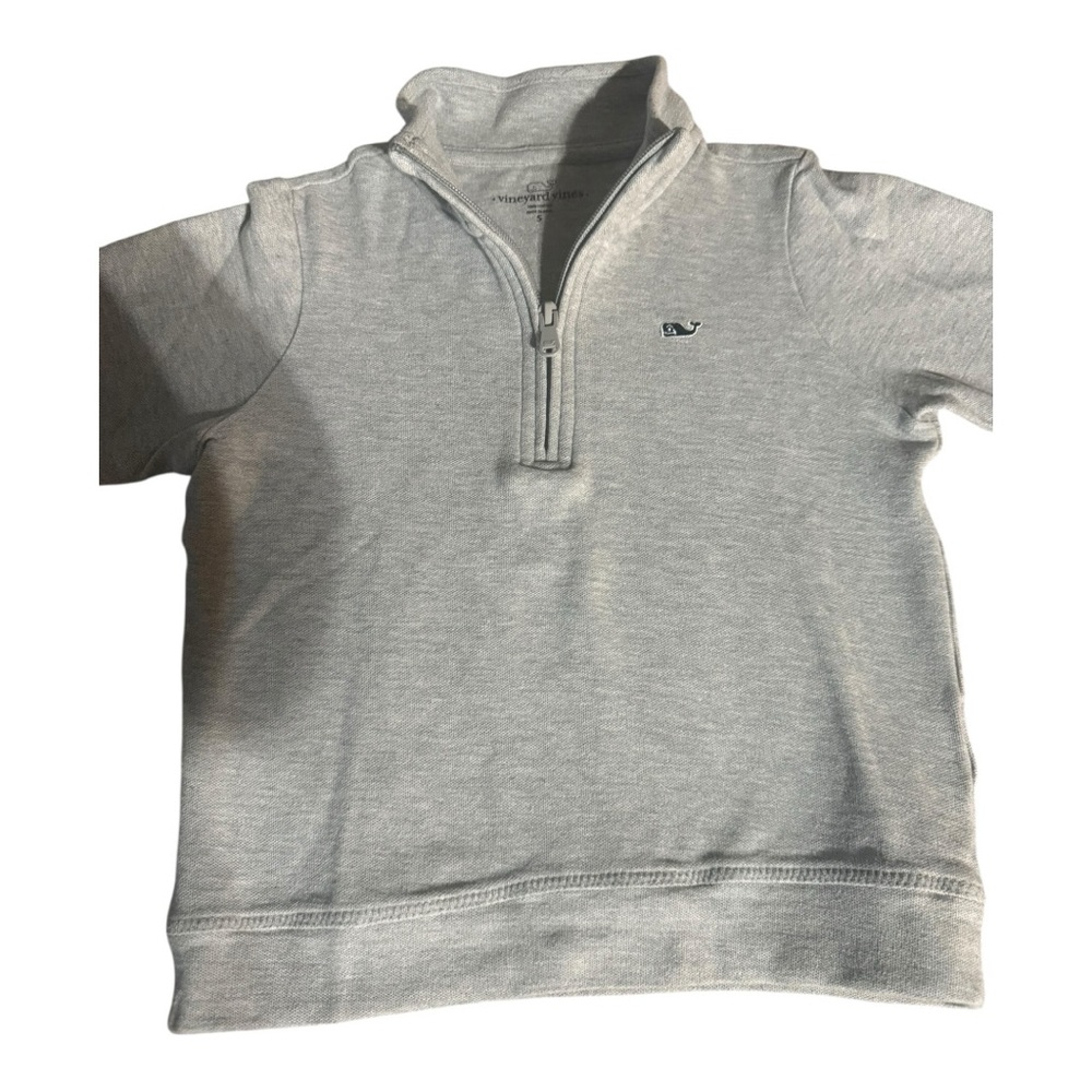 Vineyard Vines Light Gray Zip-Up Sweater